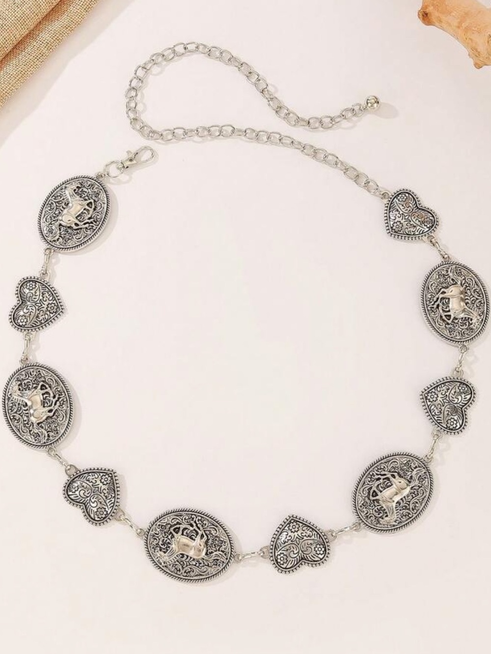 Western Love Retro Silver Chain Belt NEW 🏷️